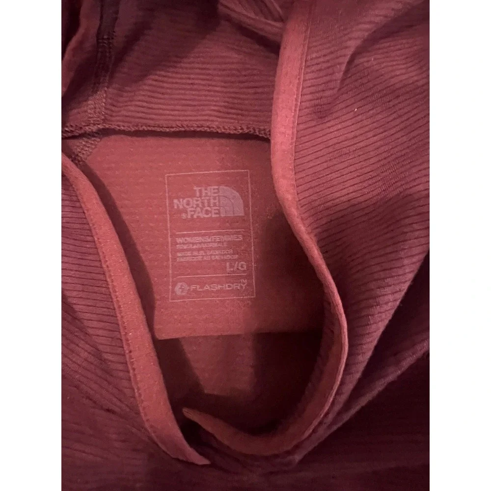 The North Face FlashDry Hoodie Mens Large Red Long Sleeve Active Pullover Shirt